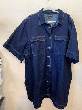 City Chic Dark Blue Denim dress or duster